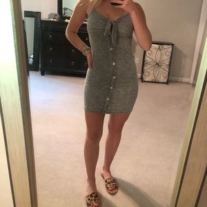 Caution to the Wind - Striped Bodycon Dress